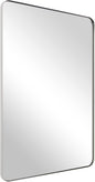 ANDY STAR Chrome Mirror for Bathroom, 22"x30" Metal Frame Wall Mirror with Rounded Corner, Modern Rectangle Bathroom Vanity Mirror（Polish Finish）