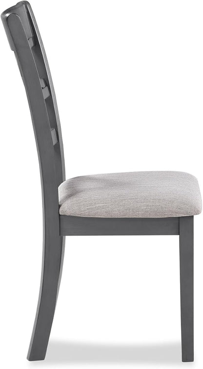New Classic Furniture Cori 5-Piece Round Dining Set with 1 Table and 4 Chairs, Gray