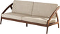 73.4" Solid Wood Upholstered Sofa, Comfortable Seat Cushion, White Waxwood Full Solid Wood Frame, Removable Cover, Suitable for Bedroom and Living Room, Easy to Assemble, Office Sofa