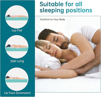 FDW | 14 Inch Queen Mattress | Medium Firm | Gel Memory Foam Mattress | White | Bed in a Box, CertiPUR-US Certified | Pressure Relief, Cooling Ventilated Foam | Washable Removable Cover