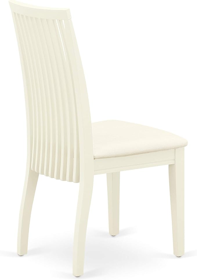 East West Furniture CAIP7-LWH-C 7 Piece Kitchen Table & Chairs Set Consist of a Rectangle Dining Room Table and 6 Linen Fabric Upholstered Dining Chairs, 36x60 Inch, Linen White