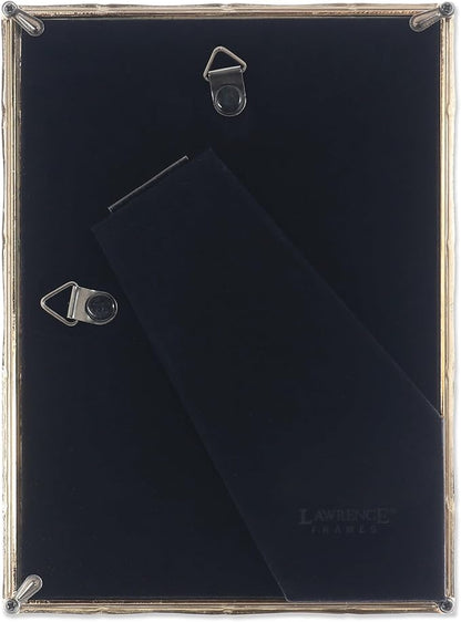 Lawrence Frames 5" W x 7" H Gold Metal Picture Frame with Bamboo Design (712257)