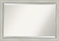 Amanti Art Silver Bathroom Mirror for Over Sink, 28x40 Flair Silver Patina Rectangle Vanity Mirror, Large Traditional Frame, Hangs Horizonally and Vertically, Bathroom Wall Decor, Beveled Edge