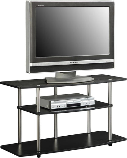 Convenience Concepts Designs2Go No Tools 46 inch 3 Tier Wide TV Stand, Black