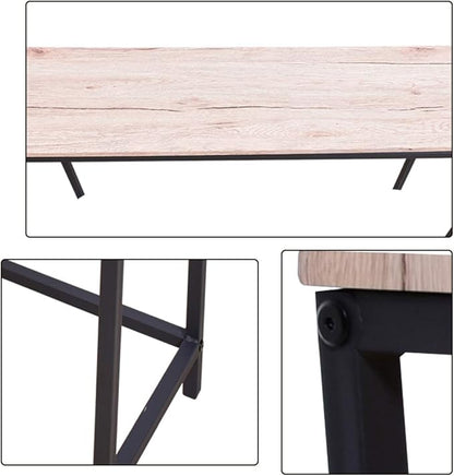 HOMERECOMMEND Sofa End Table Computer Desk Coffee Snack Console Tables for Living Room Or Corridor Hallway Oak