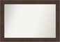 Amanti Art White Bathroom Mirror for Over Sink, 28x40 Wedge White Rectangle Vanity Mirror, Large Modern Frame, Hangs Horizonally and Vertically, Bathroom Wall Decor, Non-Beveled Edge from WI, USA