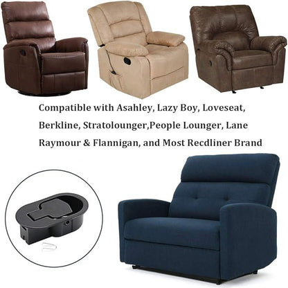 Universal Metal Sofa Chair Recliner Release Pull Handle Replacement Part, Fits Ashley Lazy Boy and Most Recliner Sofa Brand, Recliner Handle Size 4.3" x 2.6"