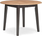Signature Design by Ashley Gesthaven Contemporary Dining Drop Leaf Table with 4 Legs, Light Brown & Dark Brown