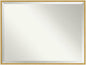 Amanti Art White Bathroom Mirror for Over Sink, 31x41 Paige White Gold Rectangle Vanity Mirror, X-Large Modern Contemporary Wood Frame, Hangs Horizonally and Vertically, Bathroom Wall Decor, Beveled