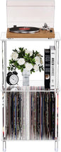 Clear Acrylic Side Table, 15.7" L x 11.8" W x 30.7" H, 3-Tier End Table for Living Room, Small Modern Bedside Tables Nightstand for Bedroom, Home Decor Accent Table