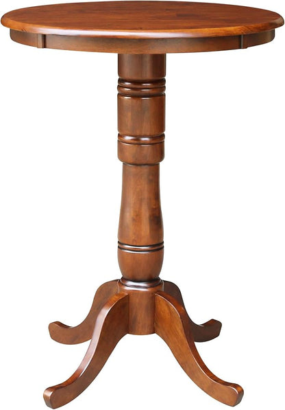 International Concepts 30-Inch Round Pedestal Dining Table, Espresso