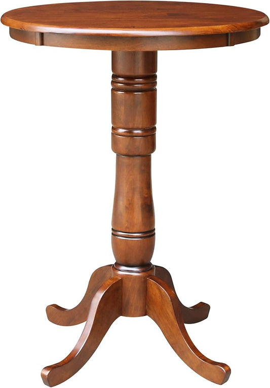 International Concepts 30-Inch Round Pedestal Dining Table, Espresso