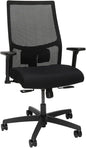 HON Ignition 2.0 Mid Back Task Chair, Standard Synchro-Tilt Control, Office Chair with Lumbar Support, Height and Width Adjustable Arms, Black Frame, Black