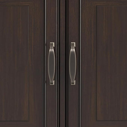 SIMPLIHOME Connaught SOLID WOOD 67 inch Wide Traditional Large Sideboard Buffet Storage Cabinet in Dark Chestnut Brown for the Living Room, Entryway and Family Room