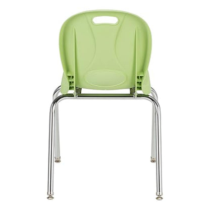Learniture LNT-118-CSW-GA Learniture Structure Series School Chairs for Classroom, 18" Seat Height, Green Apple, Pack of 4