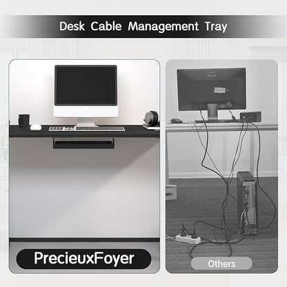 Dual Motor Standing Desk Frame, Electric Adjustable Legs with Memory Presets, Stand Up Desk Frame Workstation, with Cable Management Tray, Headphone Hook, Caster Wheels, for Home Office