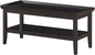 Convenience Concepts Ledgewood Coffee Table 42" - Modern Center Room Accent with Storage Shelf for Transitional, Traditional Living & Family Room, Black