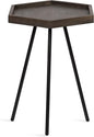 Kate and Laurel Kashvi Modern Side Table 17 x 15 x 20; Graywash; Decorative Farmhouse Hexagon Bedroom Nightstand Table for Storage and Display