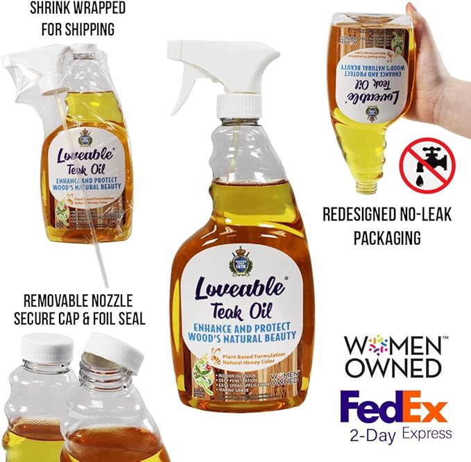 EcoDecors Loveable 24 oz Spray Bottle Teak Oil