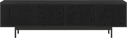 Henn&Hart Whitman, 70'' Rectangular TV Stand, Black Grain