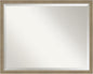 Amanti Art Brown Wall Mirror 24x30 Florence Light Brown Rectangle Bathroom Mirror for Wall Decor Living Room, Large Casual Frame, Hangs Horizonally and Vertically, Bathroom Decor, Beveled Edge from WI