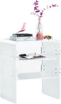 Clear Acrylic 3-Tier End Table/Nightstand – Sleek Bedside Storage with Durable Design, Perfect for Bedrooms, Living Rooms, or Modern Interiors – Ideal as a Bedside Table or Sofa Side Piece Marble