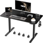 Ywin Electric Height Adjustable Standing Desk with Wheels, 63 x 24 inches Ergonomic Stand Up Desk for Home Office
