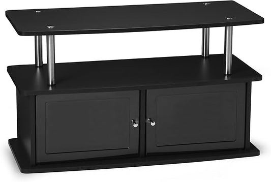 Convenience Concepts Designs2Go TV Stand with 2 Cabinets, Black