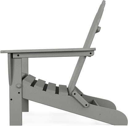 POLYWOOD AD5030GY Classic Folding Adirondack, Slate Grey