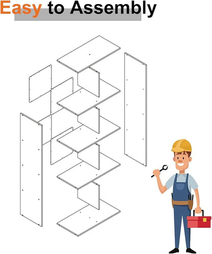 Sweetcrispy 8 Cube Storage Organizer - Open Cube Bookshelf with 4 Removable Back Panels, Display Storage Bookcase for Living Room, Bedroom, Entrance Hall, Home Office，47.7" L×11.6" W×24" H, White