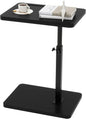 IBUYKE Tray Table for Couch, 360° Swivel Height Adjustable End Table for Small Spaces, with Phone & Tablet Slot, Modern Small Coffee Snack Table for Sofa/Bed, Black UTVT003B
