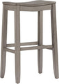 Hillsdale Furniture Fiddler Backless Saddle Bar Stool, Aged Gray