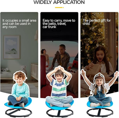 Swivel Chair for Kids, 360° Spinning Seat, Toddler Sit and Spin Wobble Chair, Sensory Balance Toys, Autism ADHD Chairs, Play Equipment Relief Motion Sickness for Boys Girls (Sky Blue)