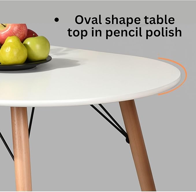Homy Casa 47.2'' Kitchen Dining Table Minimalist Style Dining Table for Small Spaces Dining Livint Room Cafe, Simple Dinner Table in White, ONLY Table Included