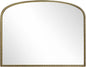 36"X28" Arched Mirror,Metal Beaded Frame Mirror for Wall,Ornate High-Definition Mirrors,Fit for Fireplace, Living Room,Hallway,Bathroom,Antique Gold