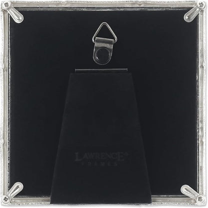 Lawrence Frames Bamboo Design Metal Frame, 4x4, Silver