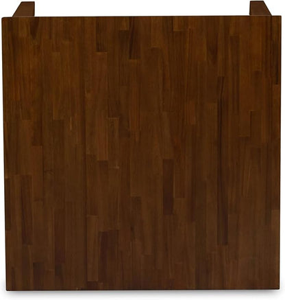 East West Furniture OXDA5-AWA-24 5 Piece Dining Table Set Consists of a Square Modern Kitchen Table and 4 Polyester Fabric Upholstered Parson Chairs, 36x36 Inch, Antique Walnut