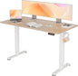 YDN Electric Standing Desk, 55x24 Inch Stand up Desk Adjustable Height, Sit Stand Home Office Desk with Splice Board, Natural