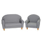 Children's Factory As We Grow Chair and Couch, Flexible Seating for Daycare or Preschool, Kids Reading Couch, Playroom Furniture, Gray