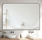 Bathroom Mirror, Wall Mirrors, Black Metal Framed Wall-Mounted Mirrors, Bathroom Vanity Mirror for Over Sink, Living Room, Bedroom, Entryway, 48x36 Inch, Black