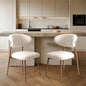 Upholstered Dining Chairs Set of 2,Mid Century Modern Kitchen Chairs with Back and Wood Frame,Faux Leather Dinner Chairs (White + Light Walnut Legs, Set of 2)