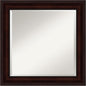 Amanti Art Brown Wall Mirror 25x25 Coffee Bean Brown Square Bathroom Mirror for Wall Decor Living Room, Medium Casual Frame, Hangs Horizonally and Vertically, Bathroom Decor, Beveled Edge from WI, USA