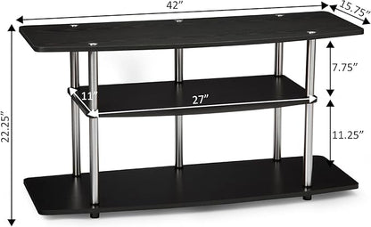 Convenience Concepts Designs2Go No Tools 46 inch 3 Tier Wide TV Stand, Black
