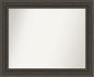 Amanti Art Brown Bathroom Mirror for Over Sink, 28x34 Shipwreck Greywash Rectangle Vanity Mirror, Large Traditional Frame, Hangs Horizonally and Vertically, Bathroom Wall Decor, Non-Beveled Edge