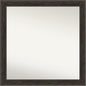 Amanti Art Brown Bathroom Mirror for Over Sink, 32x32 Shipwreck Greywash Square Vanity Mirror, Large Traditional Frame, Hangs Horizonally and Vertically, Bathroom Wall Decor, Non-Beveled Edge