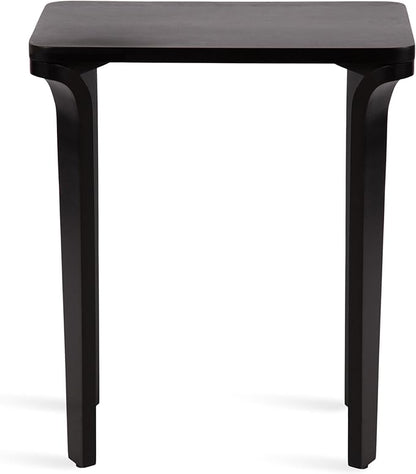 Kate and Laurel Escalon Modern Rectangle Wood Side Table, 22 x 14 x 26, Black, Transitional Decorative End Table for Use as a Bedroom Nightstand or Living Room Accent Table