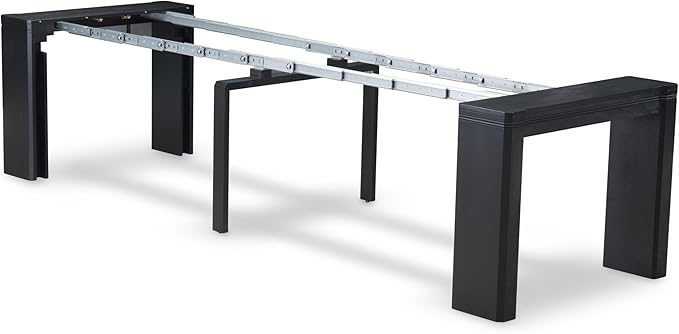 X02EL-2C6-35 - 6-piece Dining Table Set a Dining Table with a coffee Table and 2 wooden Benches and 2 Doeskin Linen Fabric kitchen Chair, 39x120 Inch, Wire Brushed Black