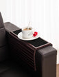GEHE Bamboo Sofa Arm Tray Table for Couch Flexible/Foldable Sofa Tray Couch arm Table Perfect for Drinks Snacks Remote Control or Phone Great arm Tray for Couch armrest
