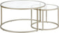 Watson Round Nested Coffee Table in Satin Nickel
