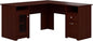 Bush Furniture Cabot L Shaped Computer Desk in Harvest Cherry | Corner Table with Drawers for Home Office